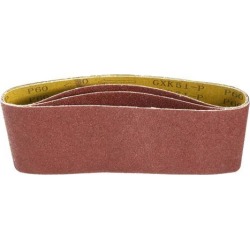 4-Inch x 24-Inch 60 Grit Lapped Butt Joint Aluminum Oxide Sanding Belt 3pcs