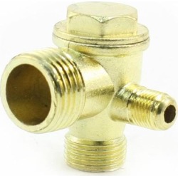 Unique Bargains 18mm Hex Head Male Threaded 3 Way Check Valve for Air Compressor