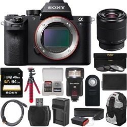 Sony Alpha A7S II 4K Wi-Fi Digital Camera Body with FE 28-70mm Lens + 64GB Card + Backpack + Flash + Battery & Charger + Tripod + Kit
