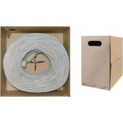 Offex Bulk Cat5e Ethernet Cable Stranded UTP (Unshielded Twisted Pair) Pullbox 1000 foot - Gray