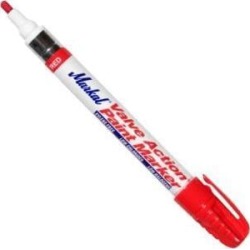 Markal 96822 Valve Action Liquid Paint Marker with 1/8' Bullet Tip, Red, 1 Each