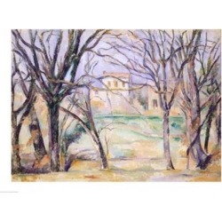 Posterazzi BALXIR393802LARGE Trees & Houses 1885-86 Poster Print by Paul Cezanne - 36 x 24 in. - Large