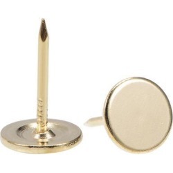 Upholstery Nails Tacks 11mmx17mm Flat Head Furniture Nails Gold Tone 200 Pcs