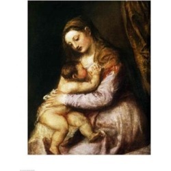 Posterazzi BALXCF285113LARGE The Virgin & Child Poster Print by Titian - 24 x 36 in. - Large