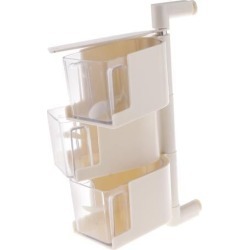 Rotatable Hanging Spice Rack Set Wall-mounted Revolving Spice Rack 3-Beige