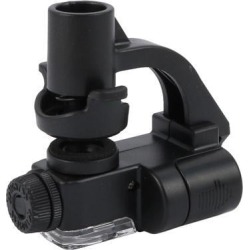 Mobile Phone Holder Type LED Light Microscope Pocket Clip-on Lens Kit Holder Microscope 90X