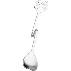 Small Stainless Steel Coffee Drinks Hanging Spoon Teaspoon Tableware Silver