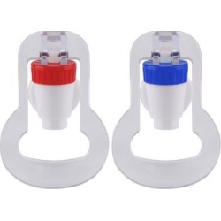 Red and Blue Water Cooler Faucet Plastic Water Dispenser Clean Spigot Fits Adaptor Hot Cold Water Faucet Tap Replacements 2pcs