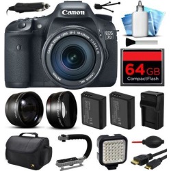 Canon EOS 7D DSLR Digital Camera with 18-135mm IS Lens (64GB Essential Bundle)