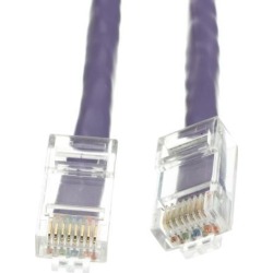 Offex Cat5e Ethernet Patch Cable, Bootless, 1 foot - Purple