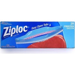Ziploc Freezer Bag, Gallon Size-28 ct 28 Count