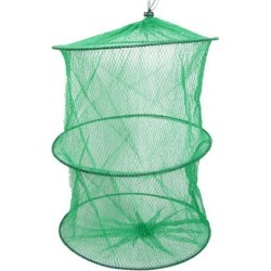 Unique Bargains 14.2' Portable Fishing Landing Net Fish Angler Mesh Keepnet for Fishermen Green