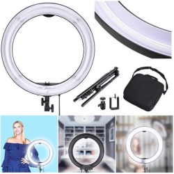 19' 50W Dimmable Ring Light with Adjustable Stand 5500K Live Video Selfie Lighting for Phone Camera
