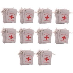100x Hangover Kit Bags Bachelorette Party First Aid Bags Muslin Favors Bag