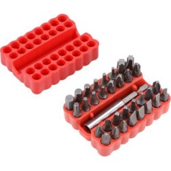 Screwdriver Set 33 in 1 Magnetic Driver Bit Set 25mm Length Screw Driver Set Bits 1/4 Inch Hex Shank CrV Screwdriver Tools Kit