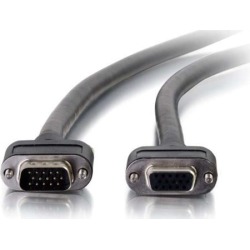 C2G 50235 Select VGA Video Extension Cable VGA Male to VGA Female, In-Wall CMG-Rated, Black (1 Foot, 0.30 Meters)