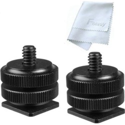 Fotasy Hot Shoe to 1/4 Adapter, Camera Hot Shoe Mount Adapter, Flash Shoe to.