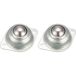 Unique Bargains 2 Pcs 5mm Dual Mounting Holes Ball Transfer Bearing Unit Conveyor Roller Wheel