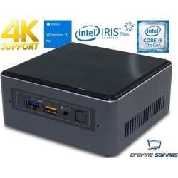Intel NUC7i5BNH Mini PC, Intel Core i5-7260U 2.2GHz, 16GB DDR4, 128GB NVMe SSD + 1TB HDD, Wifi, BT 4.2, HDMI, Thunderbolt 3, 4k Support, Dual.