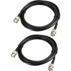 RG58 Coaxial Cable with BNC Male to BNC Male Connectors 50 Ohm 10 ft 2pcs