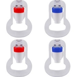 Red and Blue Water Cooler Faucet Plastic Water Dispenser Clean Spigot Fits Adaptor Hot Cold Water Faucet Tap Replacements 4pcs