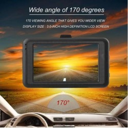 3.0 inch LCD Dash Camera Video Car DVR Recorder Full 1080P HD G-Sensor 32GB Motion Detector Cycle Recording Black