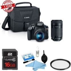 Canon EOS Rebel T6 DSLR Camera with 18-55mm and 55-250mm Lenses Kit