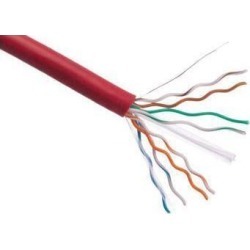 Axiom C6BCS-R1000-AX Cat6 23Awg 4-Pair Solid Conductor 550Mhz Bulk Cable Spool 1000Ft (Red)