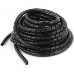 Unique Bargains 41Ft Length 8mm Dia Cable Wire Binding Organizer Manager Spiral Wrap Band Black