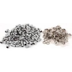 Unique Bargains 100 Pieces Silver Tone Plastic 3mm LED Panel Display Mount Bezel Holder Sets