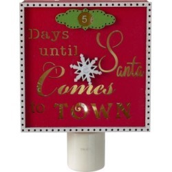 5' Red and Gold Santa Countdown Christmas Night Light