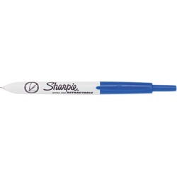 Sharpie 1735792 Retractable Ultra Fine Tip Permanent Marker, Blue, 1 Each