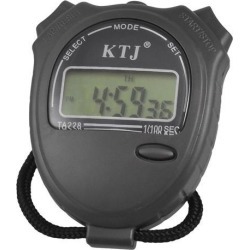 Unique Bargains Unique Bargains Resettable LCD Display Sports Stopwatch Dark Gray w Nylon Strap