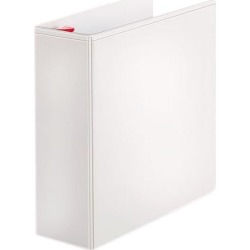 Treated Binder Clearvue Locking Slant-D Ring Binder, 4' Cap, 11 X 8 1/2, White
