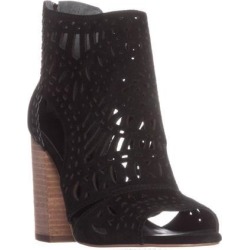 Ivanka Trump Rachae Peep Toe Rear Zip Sandals, Black Multi, 6.5 US