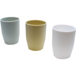 Bathroom Plastic Water Drinking Toothbrush Toothpaste Holder Gargle Cup 380ml 3pcs