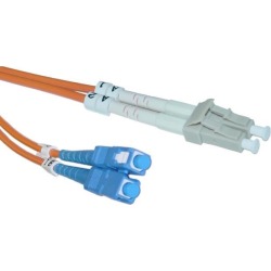 Offex Wholesale LC / SC Multimode Duplex Fiber Optic Cable 62.5/125 - 2 Meter (6.6ft)