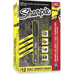 Pro Permanent Marker, Fine Bullet Tip, Black, Dozen 2017818