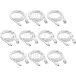 10X Micro USB 10FT Braided USB A to B Charger Data Cable Cord (U2A1-MCB-01SLV)