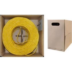 Cable Wholesale CAT6 UTP Bulk Solid Cable, 1000 ft - Yellow