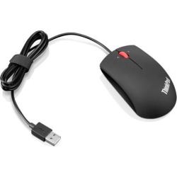 lenovo Midnight Black Wired Blue Optical Mouse