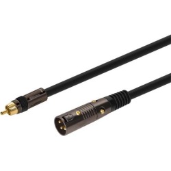 Monoprice 6ft Premier Series XLR Male to RCA Male Cable, 16AWG (Gold Plated)