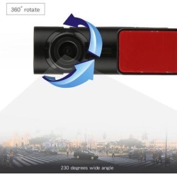 Single Lens 360 Degree Panorama Driving Recorder 1080P High Definition Mini Tachograph Camera Support Night Vision black