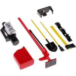 1 Set 1/10 Scale RC Car Roof Rack Cool Ornament Decor Accessories Red