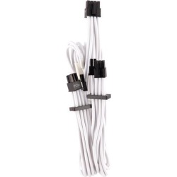 Corsair CP-8920252 Premium Individually Sleeved PCIe (Dual Connector) Cables Type 4 Gen 4 - White