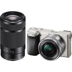 Sony Alpha a6000 Mirrorless Camera w/ 16-50mm & 55-210mm f/4.5-6.3 Lens (Silver)