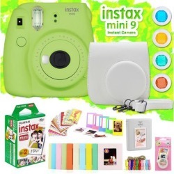 Fujifilm Instax Mini 9 Instant Camera w/ Deco Gear Accessories & Film (Lime Gree