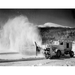 Posterazzi SAL25549951 Snowplow on a Road New Hampshire USA Poster Print - 18 x 24 in.