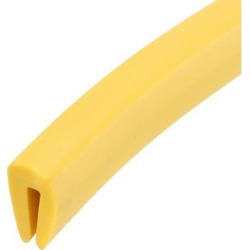 Edge Trim U Seal Yellow PVC Plastic U Channel Edge Protector Fits 1/32" - 1/16" Edge 10 Feet Length