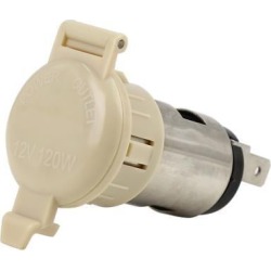 Beige Auto Cigarette Lighter Socket Power Outlet DC 12V for Car Marine Motorcycle ATV RV
